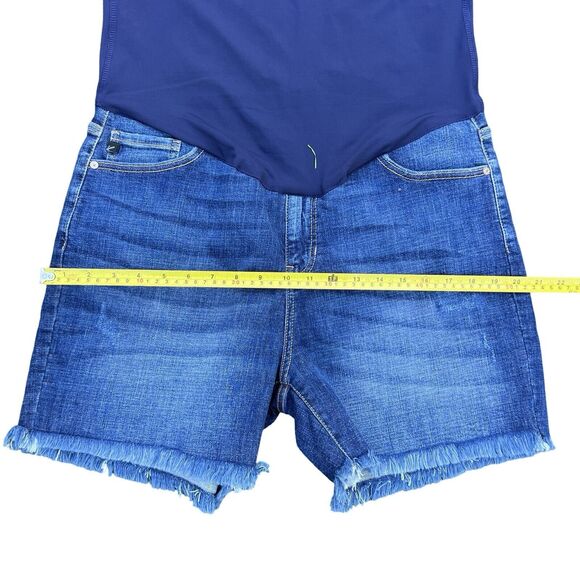 PinkBlush Kancan Women Size XL Maternity Jeans Denim Shorts Blue Distressed - Picture 11 of 16